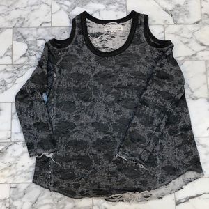 Vintage Havana cold shoulder sweatshirt